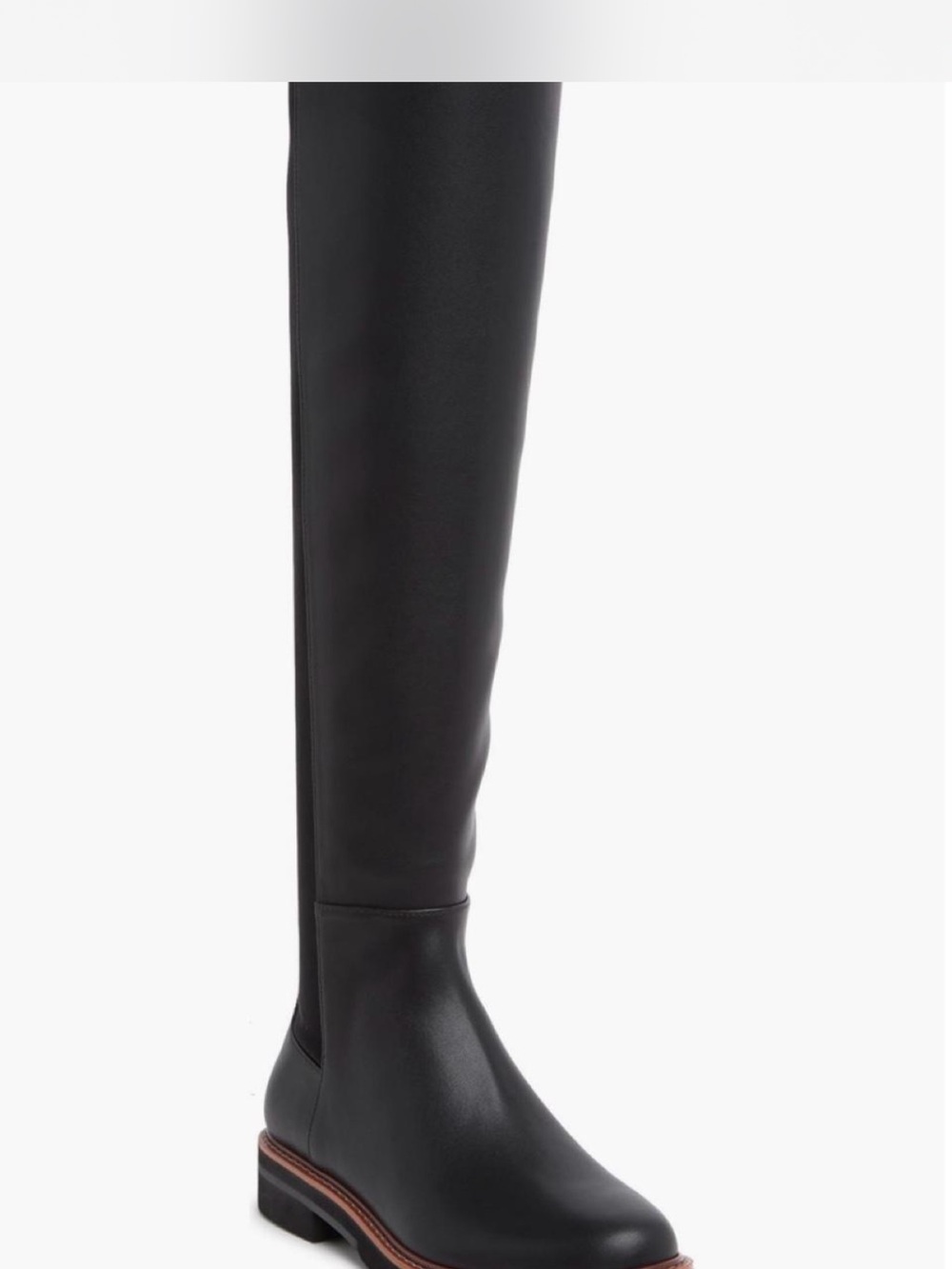 Black Over-the-Knee Women's Leather Boots